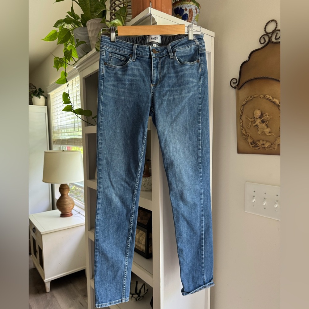 PAIGE Denim Blue Straight Leg Jeans